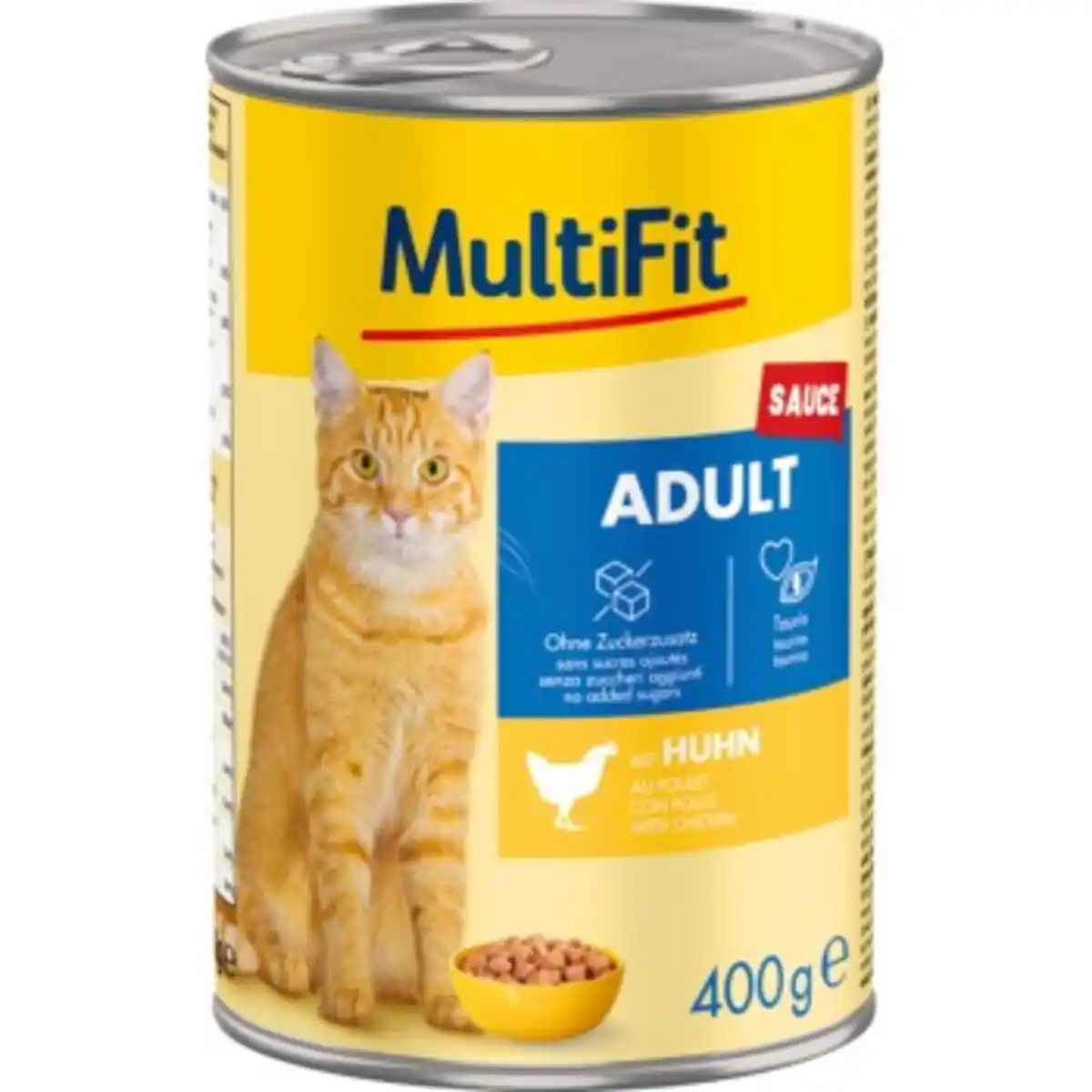 Bild 1 von MultiFit Nassfutter Katze Adult, Sauce, Huhn 6x400 g