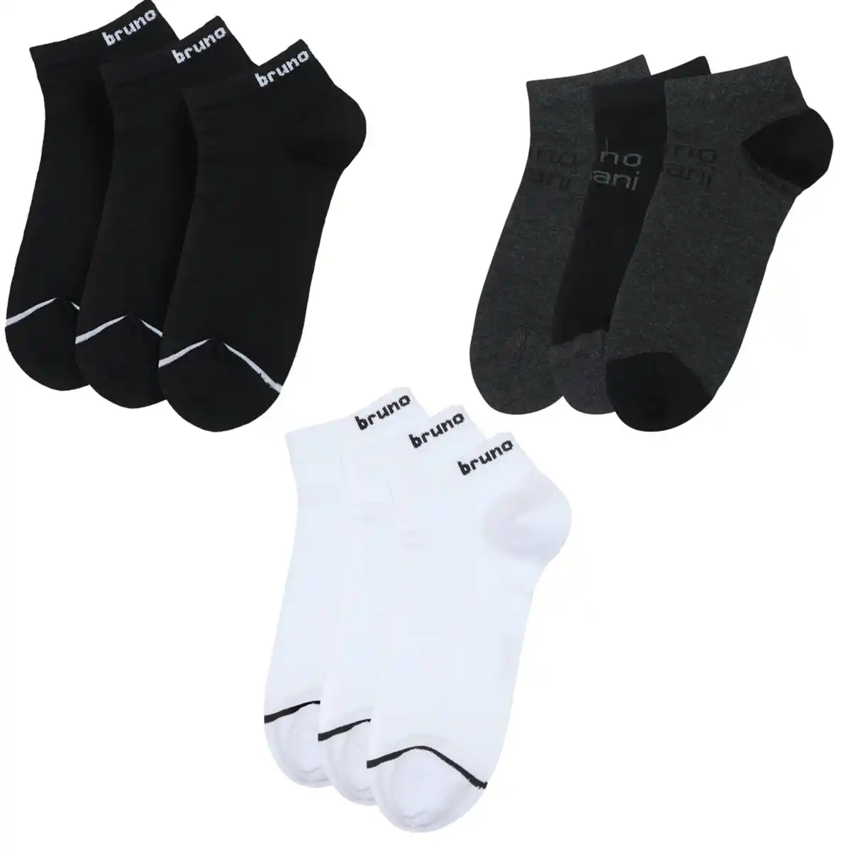 Bild 1 von BRUNO BANANI Herren-Sneakersocken, 3 Paar