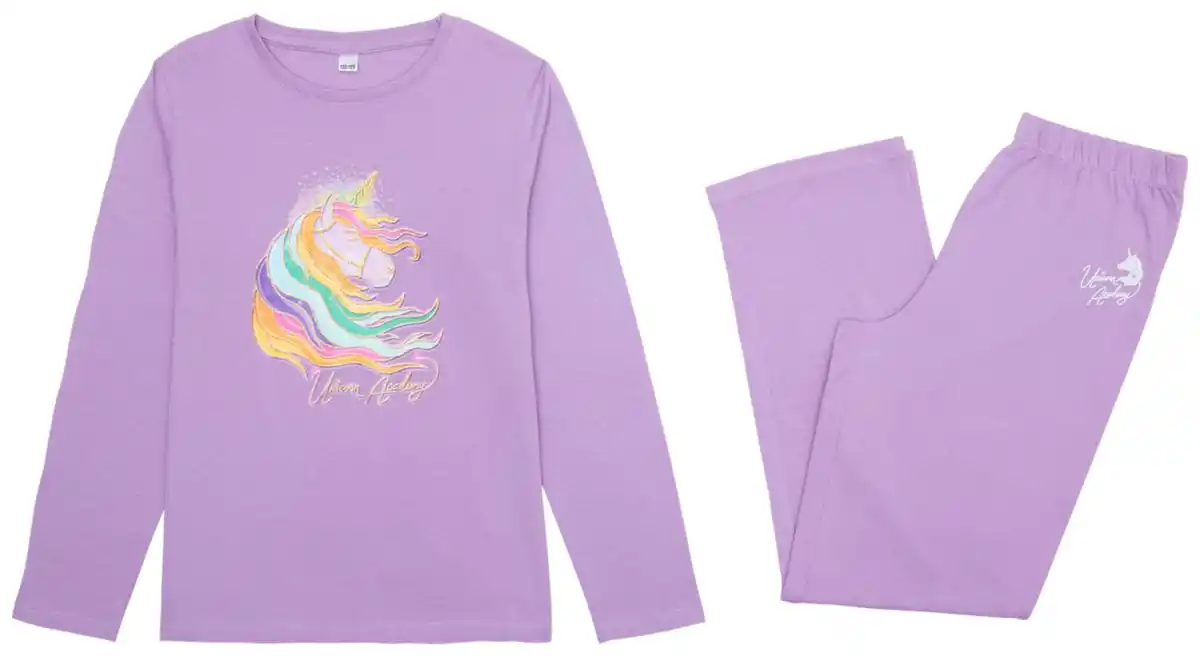 Bild 1 von Kinder-Pyjama »Unicorn Academy«, 2-teilig