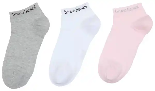 Bild 4 von BRUNO BANANI Damen-Sneakersocken, 3 Paar