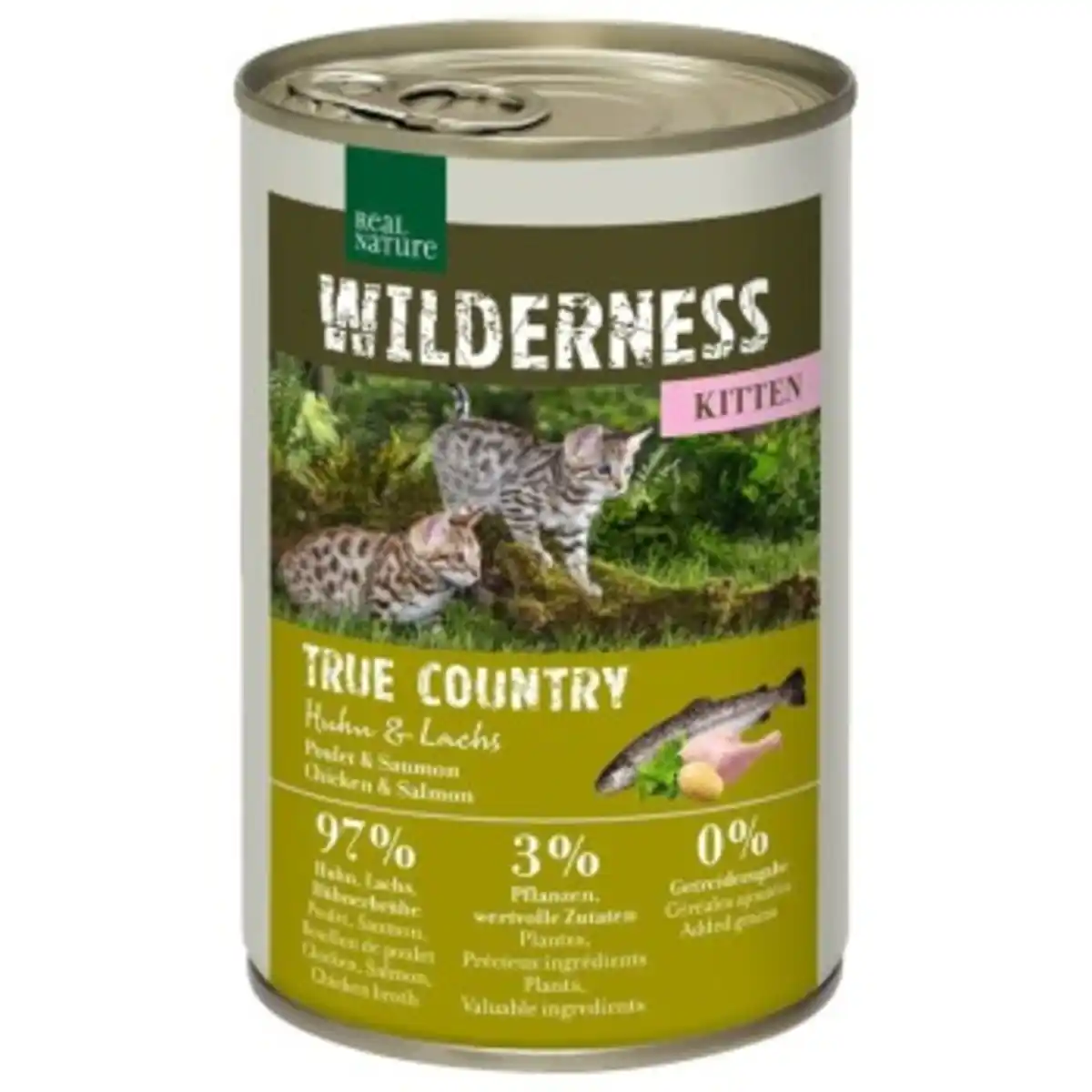 Bild 1 von REAL NATURE WILDERNESS Kitten True Country, Huhn und Lachs 6x400 g
