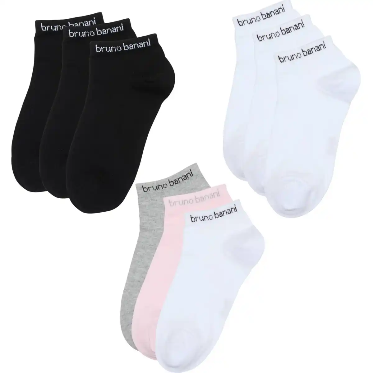 Bild 1 von BRUNO BANANI Damen-Sneakersocken, 3 Paar
