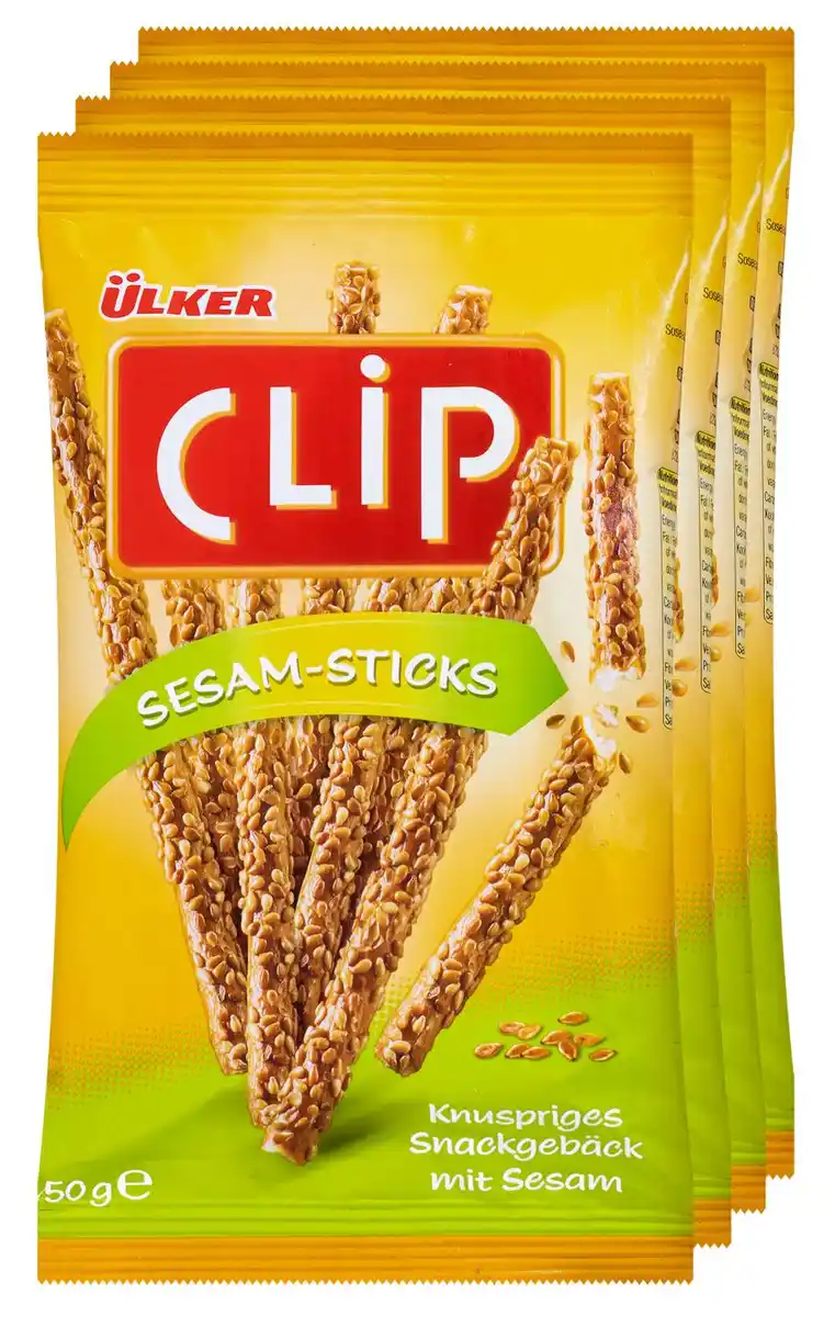 Bild 1 von ÜLKER Clip Sesam- oder Pizza-Sticks, 4 x 50-g-Beutel