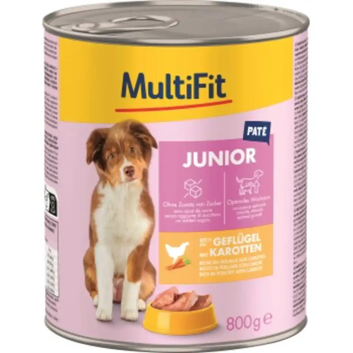 Bild 1 von MultiFit Junior Pate Geflügel mit Karotten 6x800 g