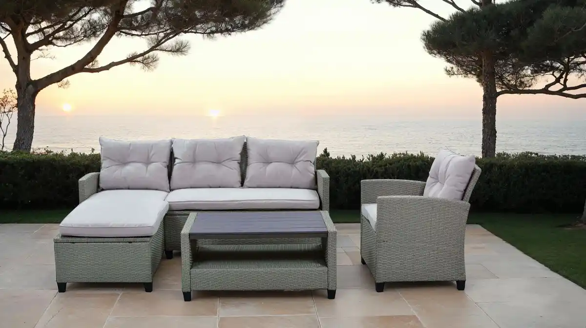 Bild 1 von Gartenmöbel Set 3-teilig Gartentisch 92 x 56 cm - CHILL