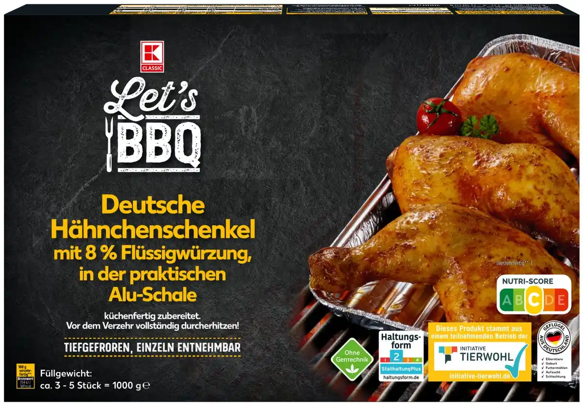 Bild 1 von K-CLASSIC Dtsch. Hähnchenschenkel, 1-kg-Packg.