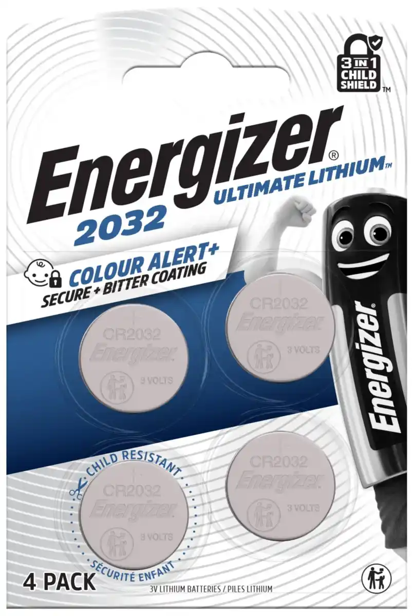 Bild 1 von ENERGIZER Knopfzellen CR2032 »Ultimate Lithium«, 4-St.-Packg.