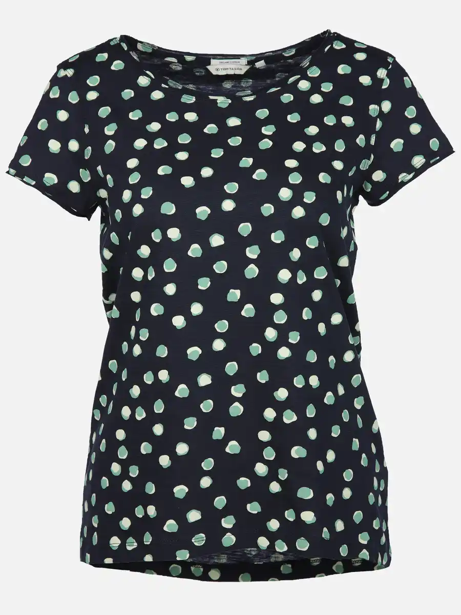 Bild 1 von Damen T-Shirt mit Punkten Marine