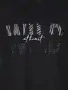Bild 3 von Damen Shirt mit Glitzerprint und Strasssteinchen Schwarz