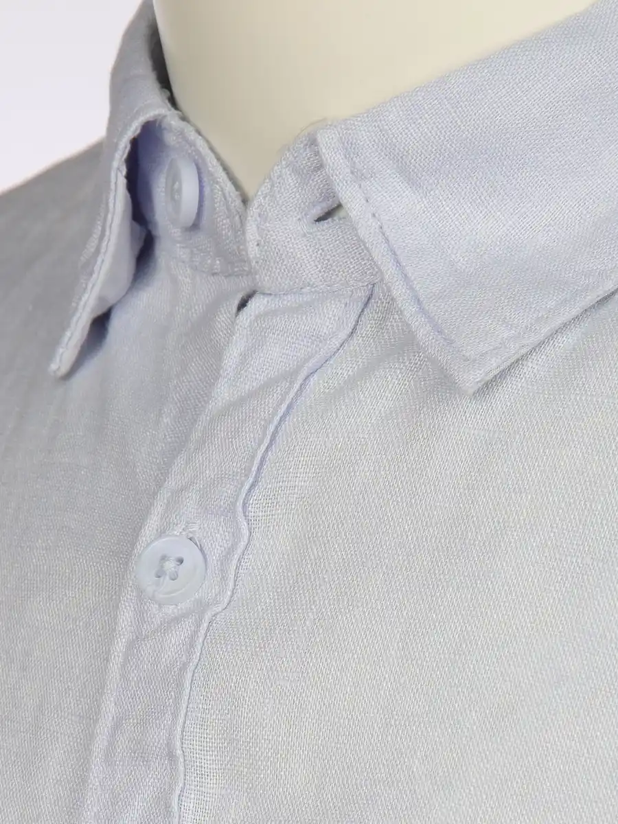 Bild 3 von Herren Leinenhemd Blau