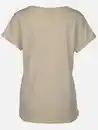 Bild 2 von Damen Shirt mit Glitzerprint und Strasssteinchen Beige
