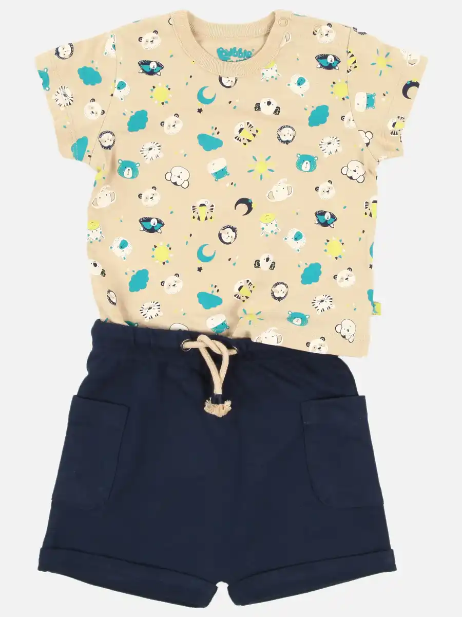 Bild 1 von Baby Jungen 2er Set, bestehend aus Shorts und Shirt Braun