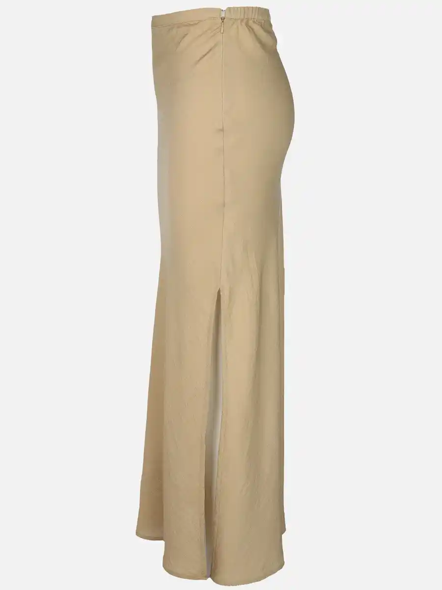 Bild 3 von Damen Midirock mit Seitenschlitz Beige