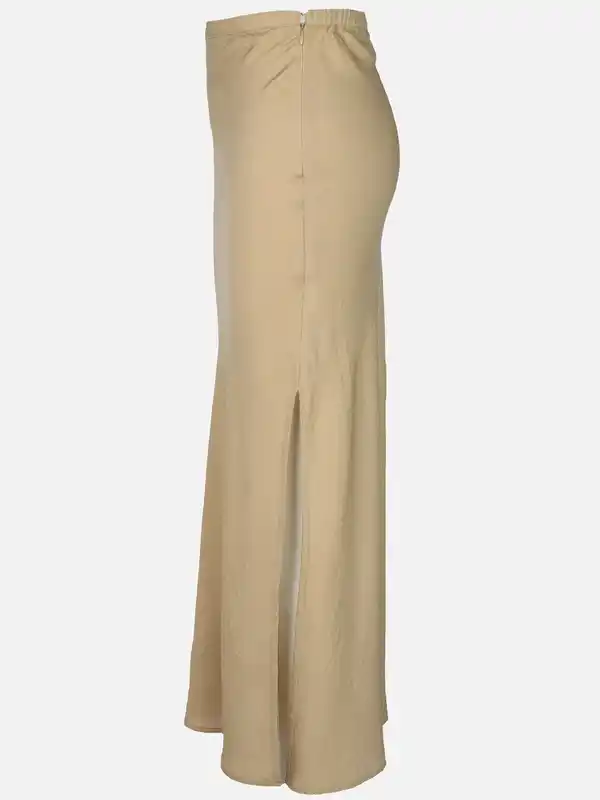 Bild 3 von Damen Midirock mit Seitenschlitz Beige