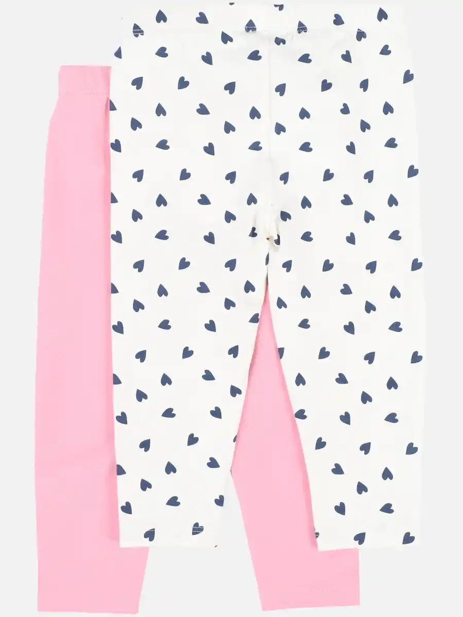 Bild 2 von Baby Mädchen Leggings im 2er Pack Weiß