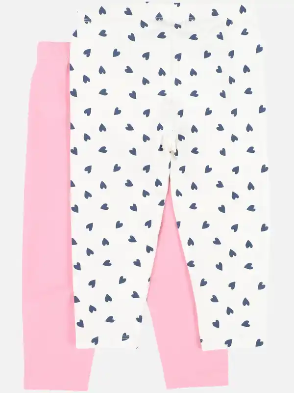 Bild 2 von Baby Mädchen Leggings im 2er Pack Weiß