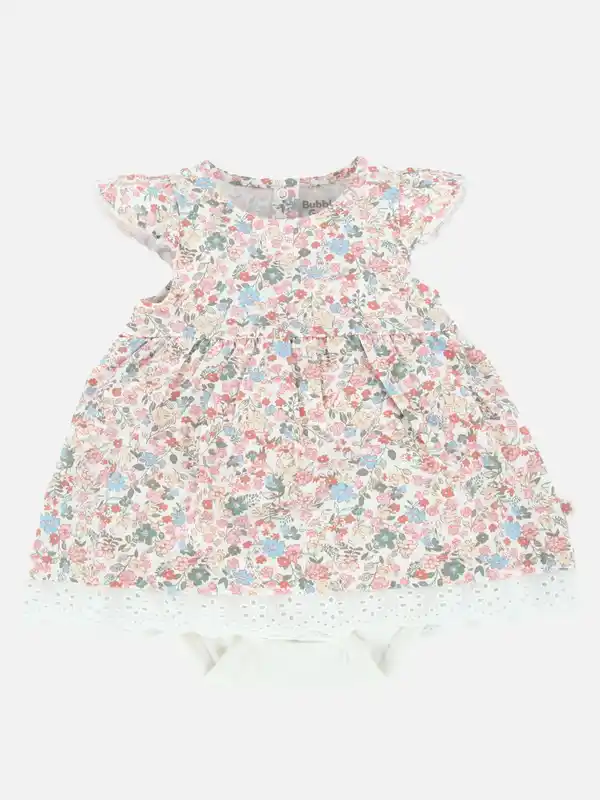 Bild 1 von Baby Mädchen Kleid mit Alloverprint Bunt