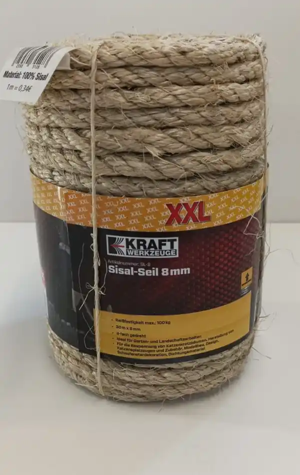Bild 1 von Werkzeuge XXL-Sisal-Seil 30m x 8mm Bastelseil