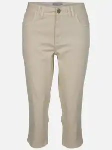 Damen Caprihose in slimfit Form Beige