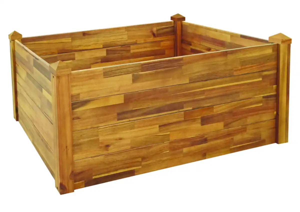 Bild 1 von Holz Pflanzkübel, Pflanzkübel, Blumenkasten, Blumenkübel 118 x 78 x 34 cm FSC braun