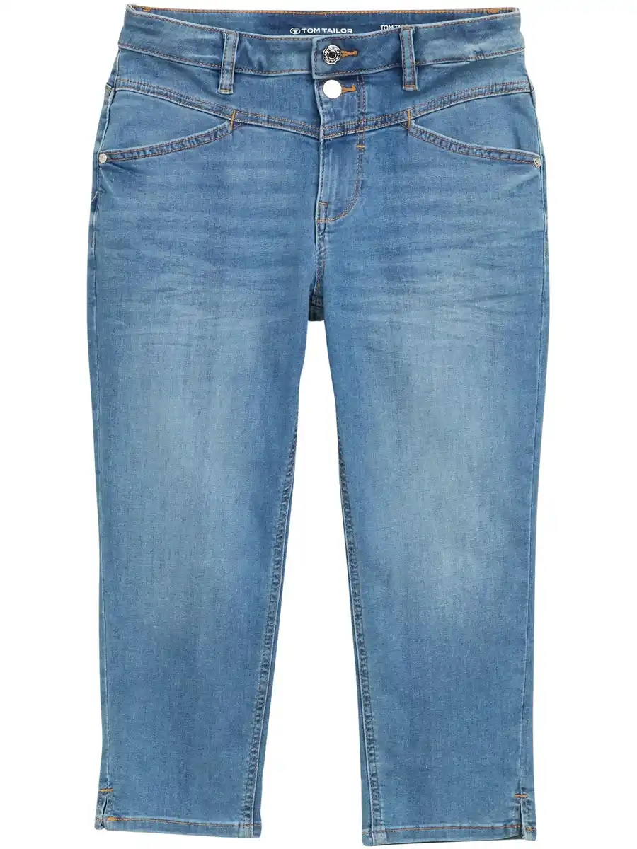 Bild 1 von Damen Slim Fit Capri Jeans Blau