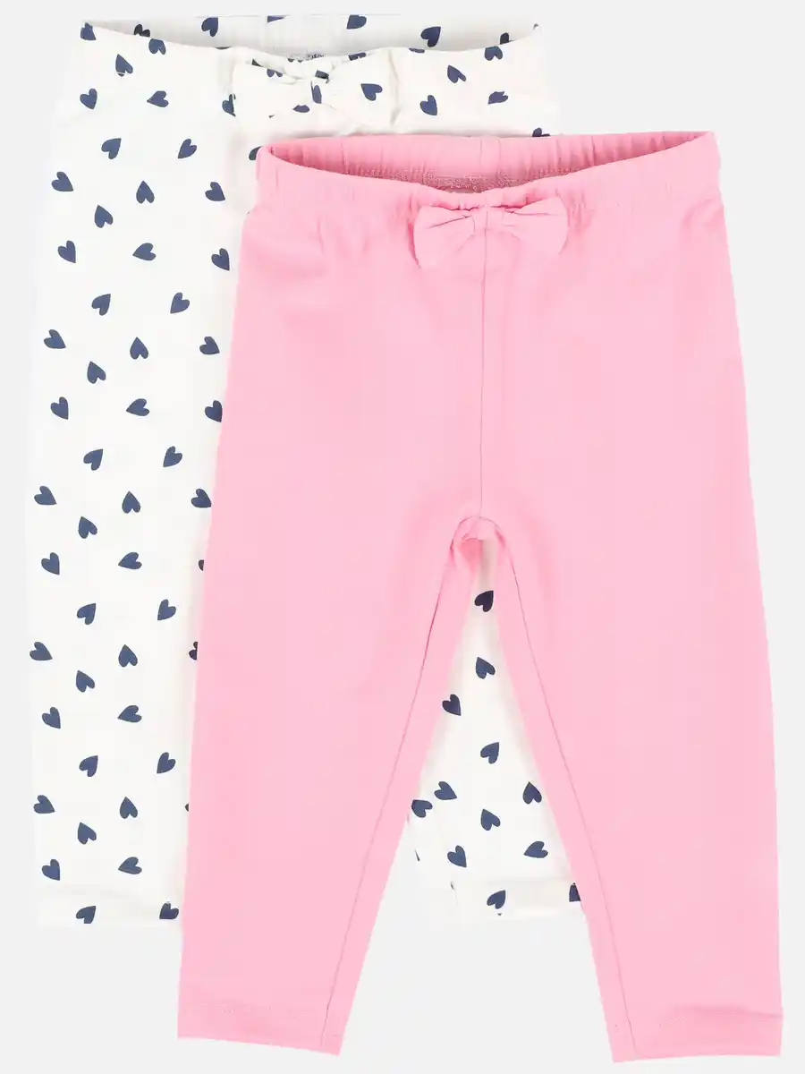 Bild 1 von Baby Mädchen Leggings im 2er Pack Weiß