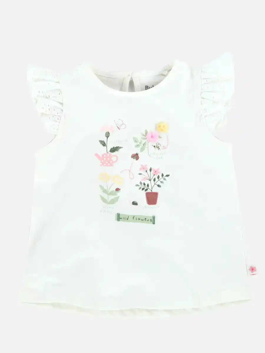 Bild 1 von Baby Mädchen Shirt mit Blumenprint Weiß