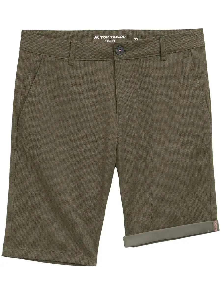 Bild 4 von Herren Slim Fit Chino Shorts Grün