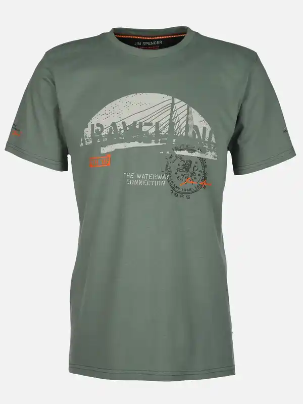 Bild 1 von Herren Shirt mit Frontprint Grün