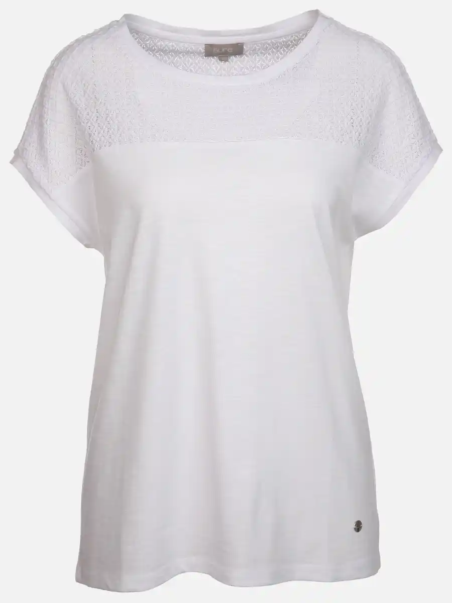 Bild 1 von Damen Shirt mit Spitze Weiß