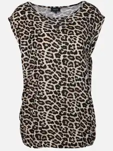Damen Top mit Muster Beige
