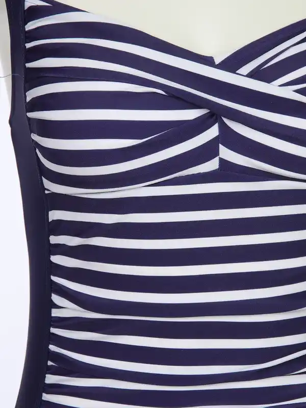 Bild 3 von Damen Badeanzug mit Streifen Blau
