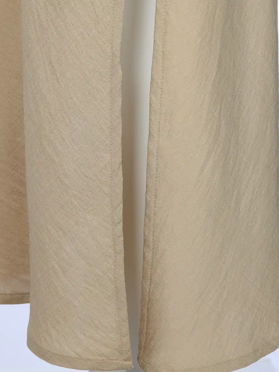 Bild 4 von Damen Midirock mit Seitenschlitz Beige