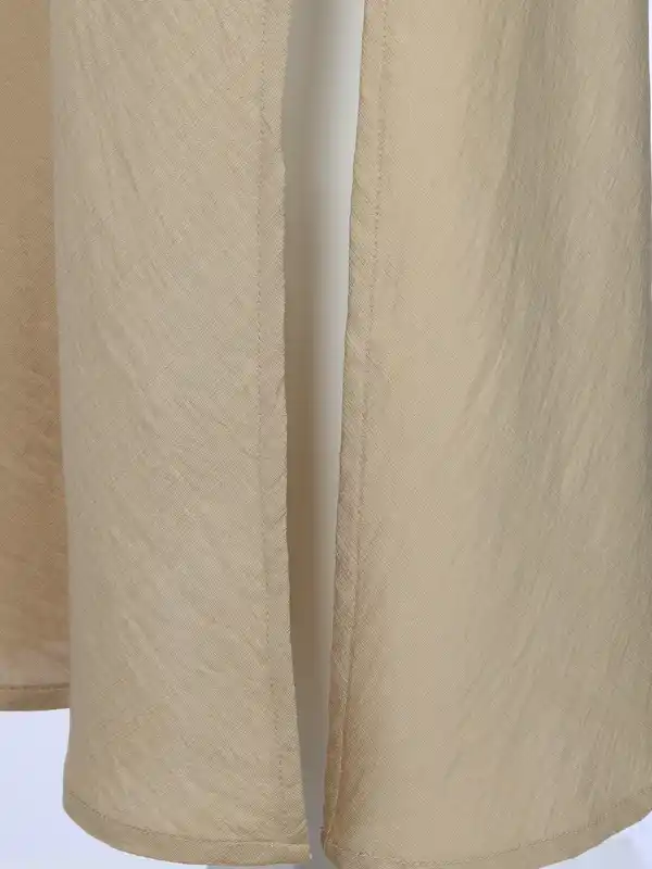 Bild 4 von Damen Midirock mit Seitenschlitz Beige