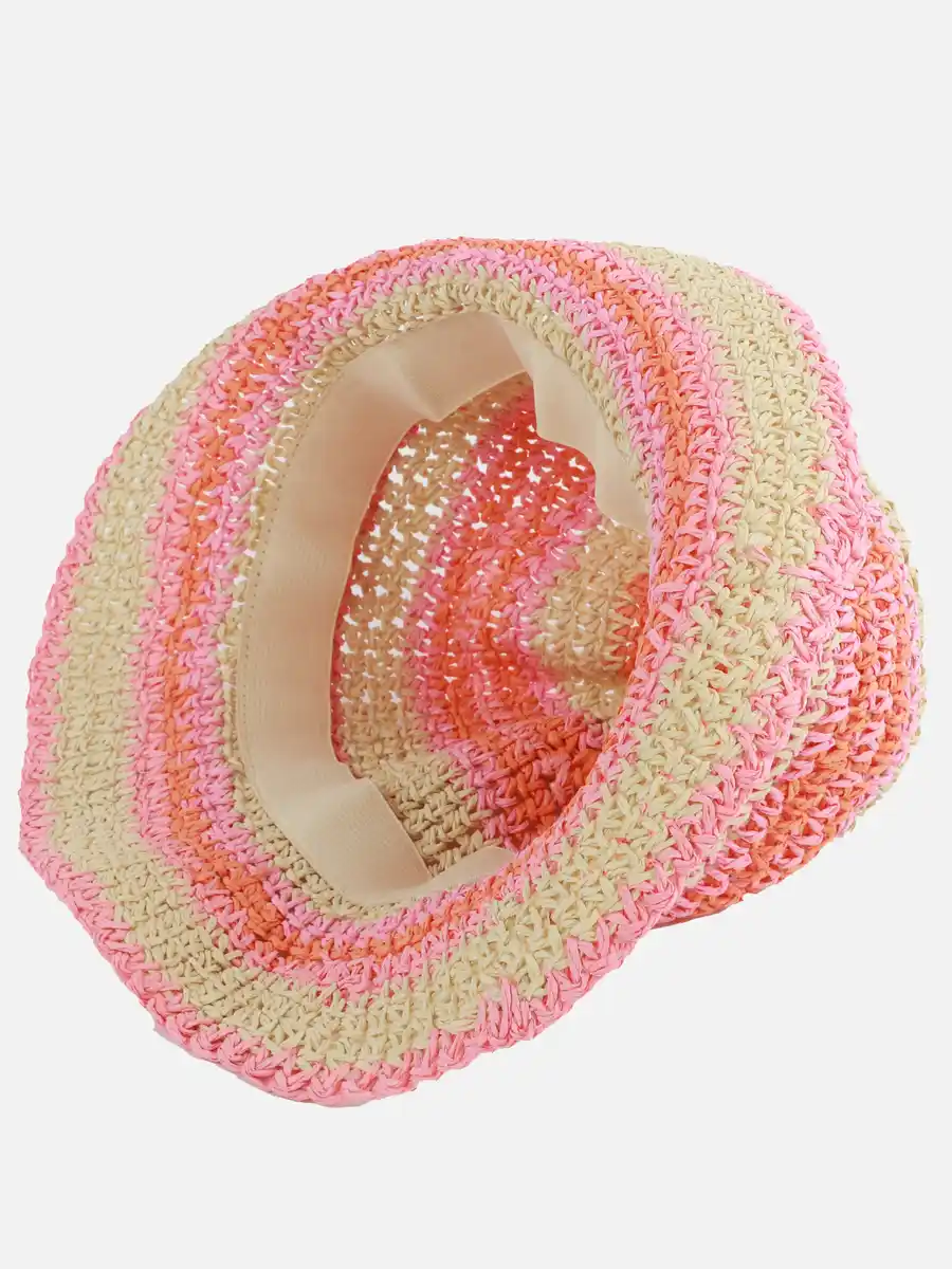 Bild 3 von Damen Sonnenhut mit Streifen Pink
