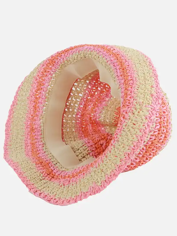 Bild 3 von Damen Sonnenhut mit Streifen Pink
