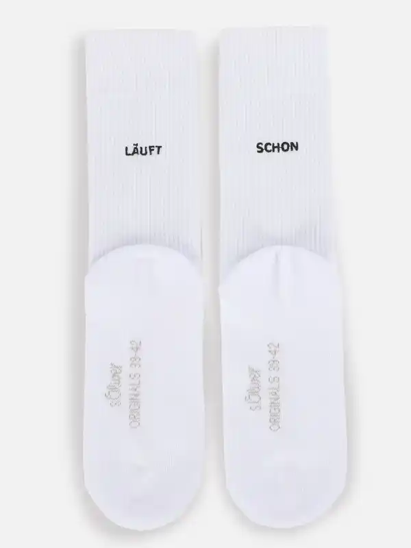 Bild 2 von Damen Tennissocken mit Stickerei Weiß