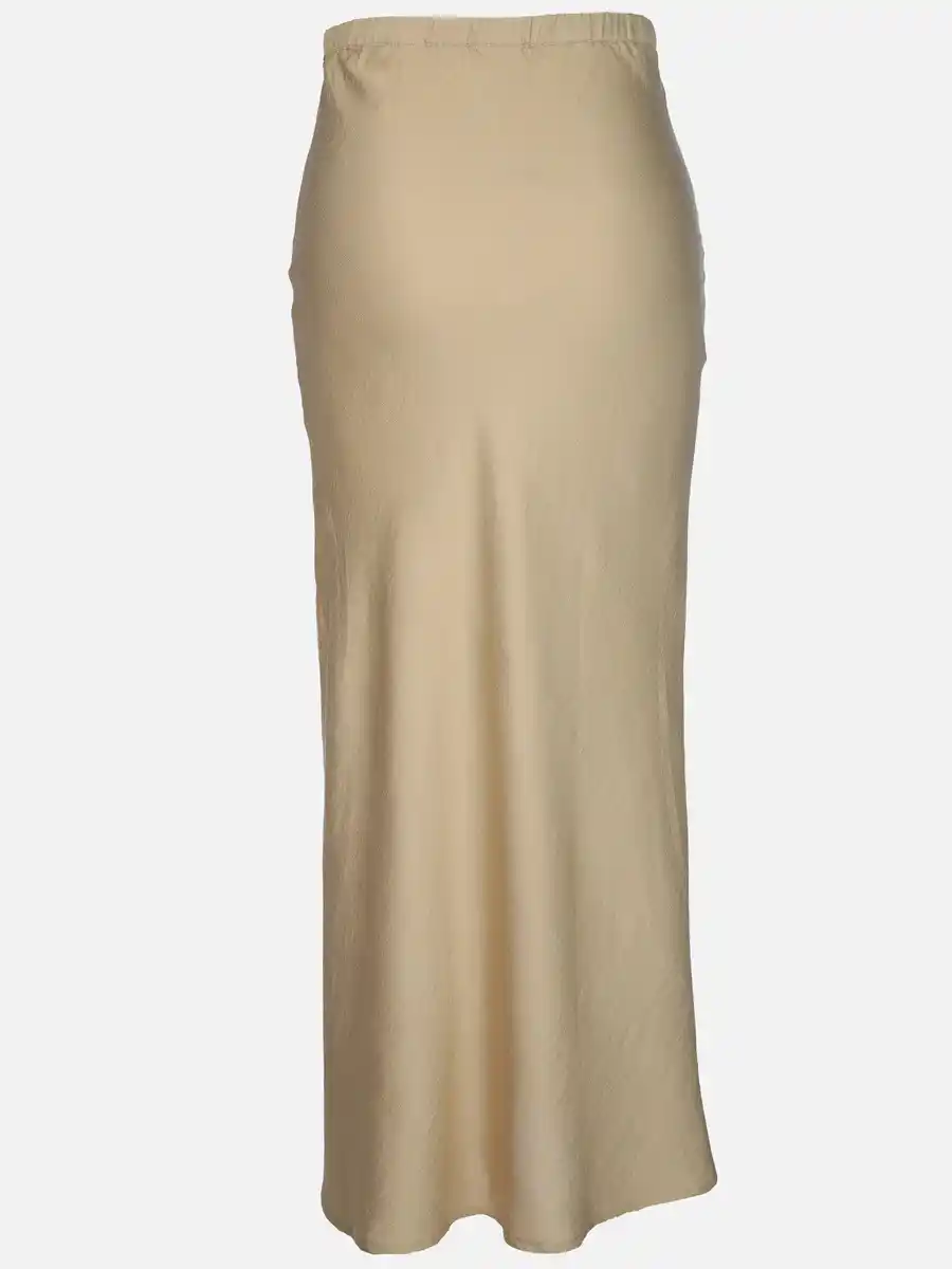 Bild 2 von Damen Midirock mit Seitenschlitz Beige