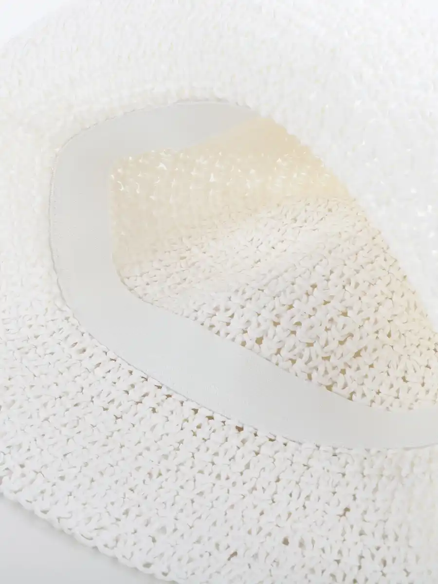 Bild 3 von Damen Sonnenhut aus Papier Weiß