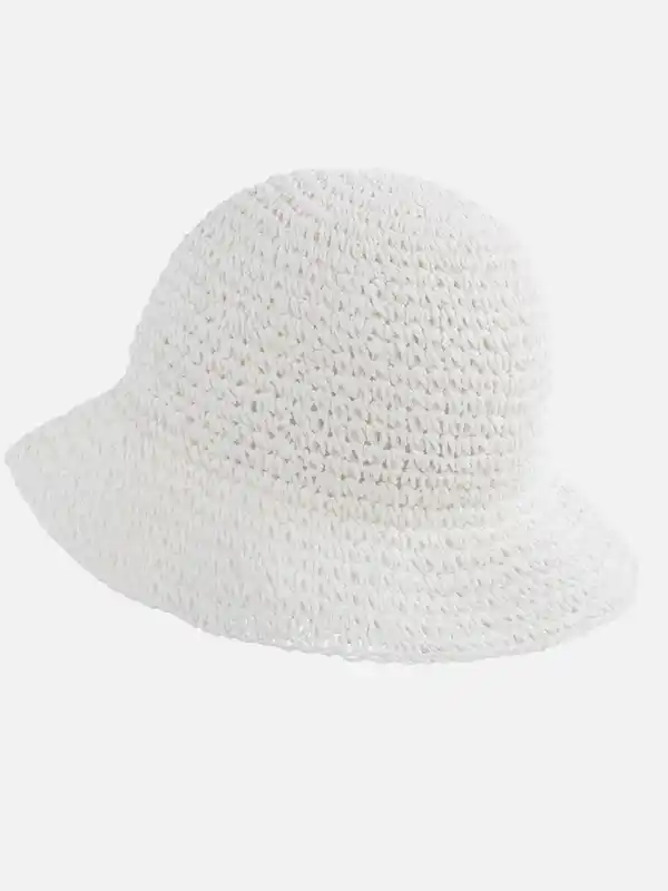 Bild 2 von Damen Sonnenhut aus Papier Weiß