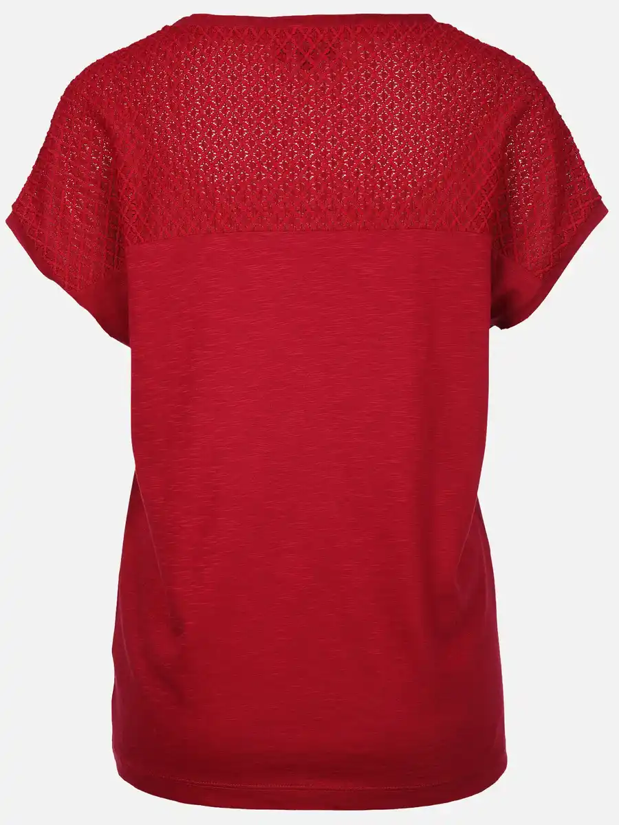 Bild 2 von Damen Shirt mit Spitze Rot