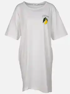Damen Oversize Nachthemd Weiß