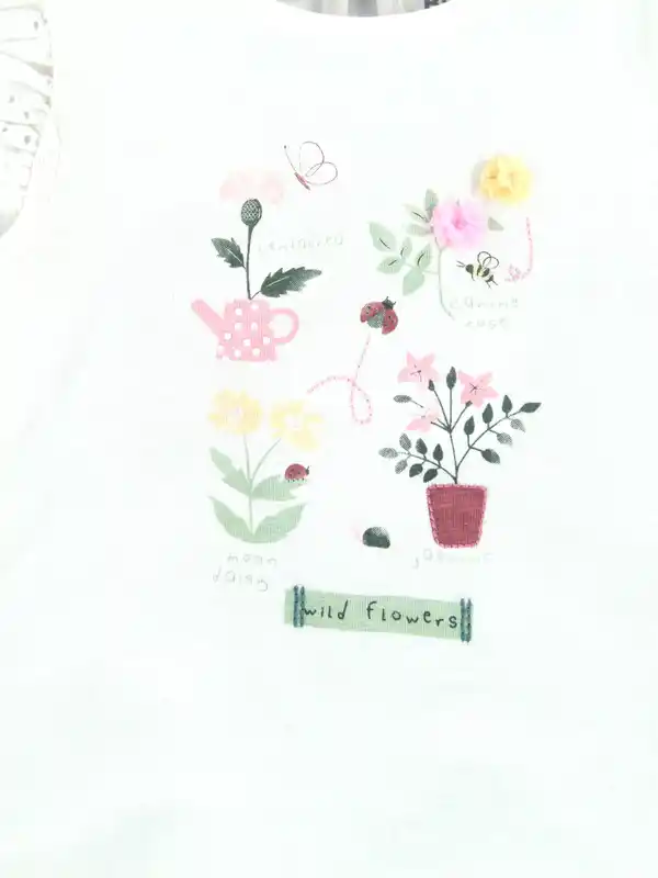 Bild 3 von Baby Mädchen Shirt mit Blumenprint Weiß