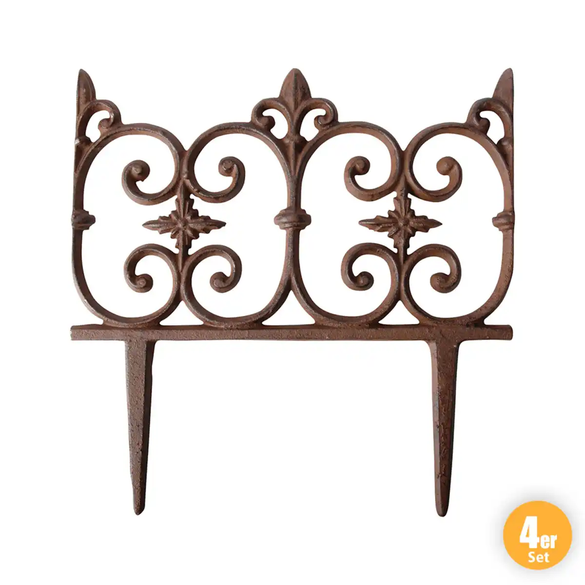 Bild 1 von Antik-Blumen-Umrandung, je ca. 26,3 x 1,4 x 27,5 cm - 4er-Set