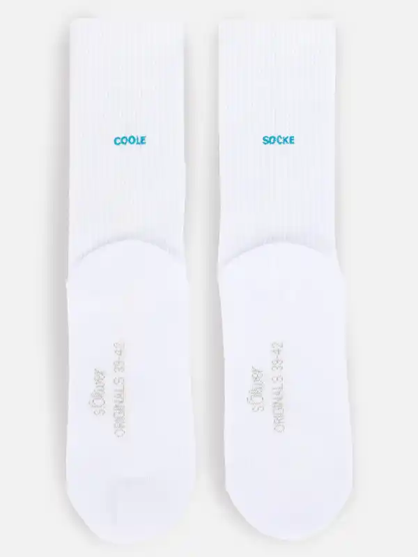 Bild 2 von Damen Tennissocken mit Stickerei Weiß