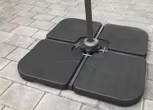 Modulare Ampelschirmplatten 4er-Set Schwarz