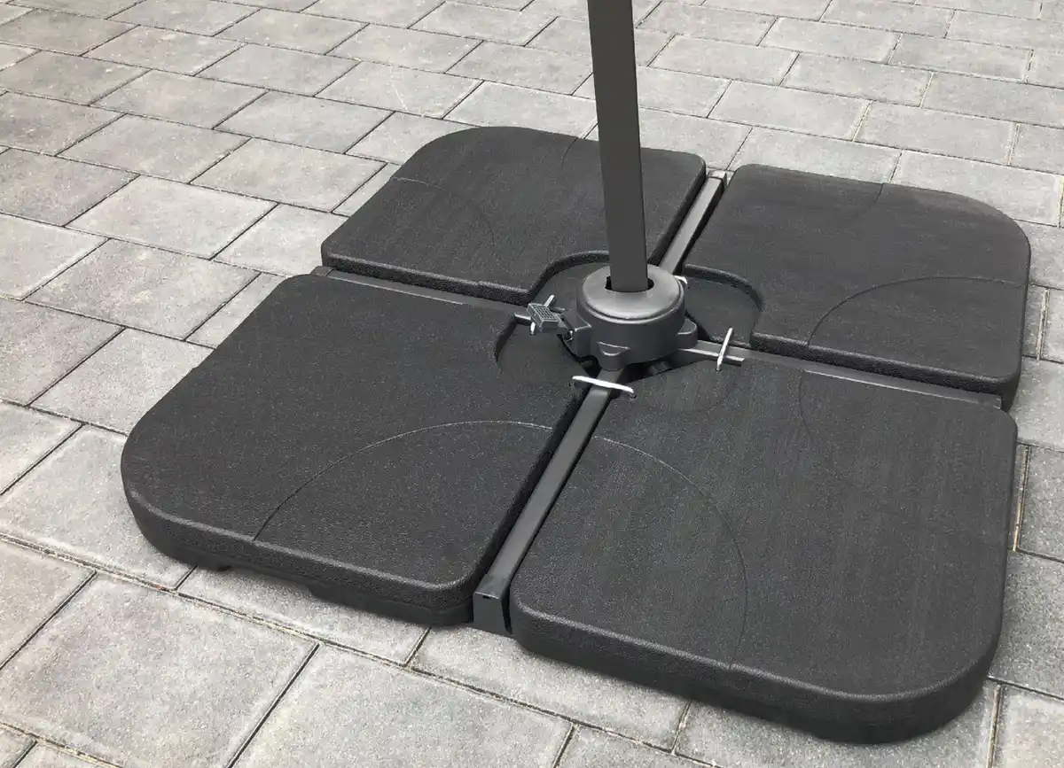 Bild 1 von Modulare Ampelschirmplatten 4er-Set Schwarz