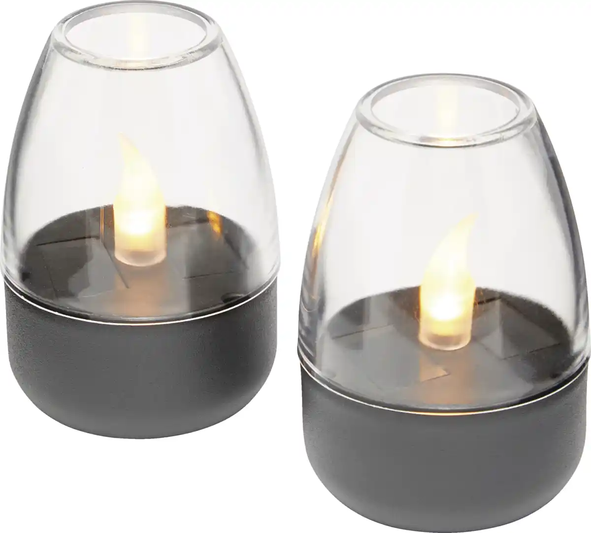 Bild 4 von IDEENWELT 2er Set Solar-Windlichter anthrazit