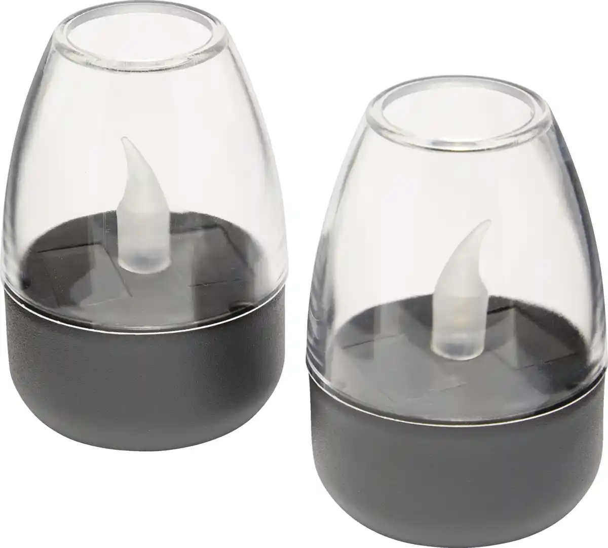 Bild 1 von IDEENWELT 2er Set Solar-Windlichter anthrazit