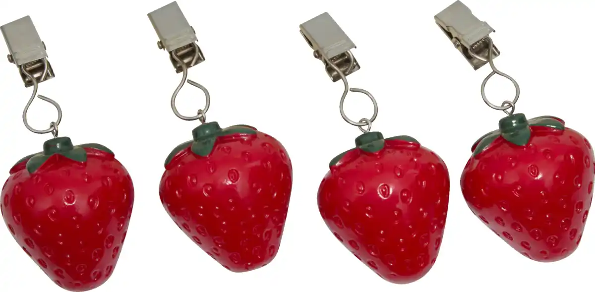 Bild 2 von IDEENWELT Tischdeckenbeschwerer, Erdbeere, 4er-Set